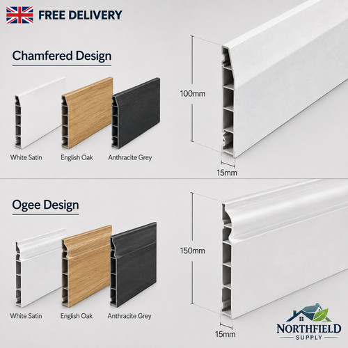 Pvc plastic skirting - plastic, board