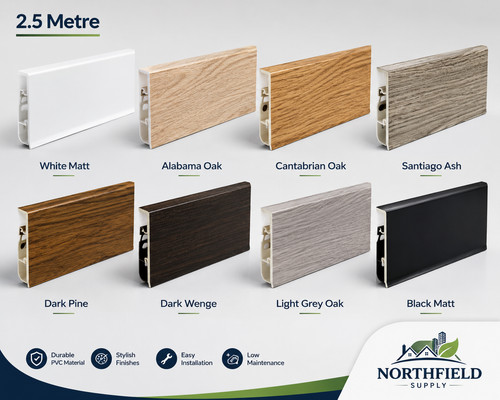 Skirting board 75mm pvc - board, cable