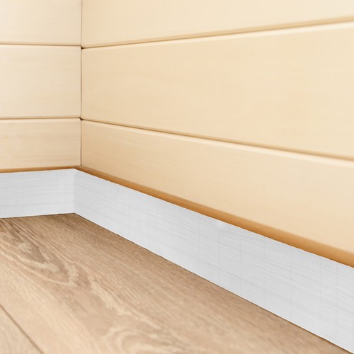 White pvc flexible skirting - white,