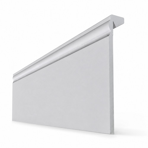 White pvc skirting board cover - skirting,