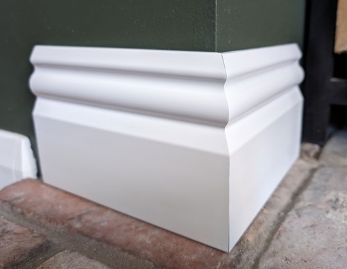 Pvc skirting board ogee - pvc, white