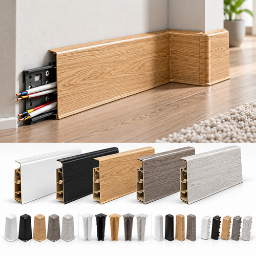 Pvc skirting board 75mm - 2.5m,