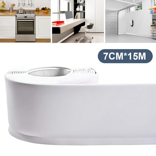 White self adhesive skirting - white,