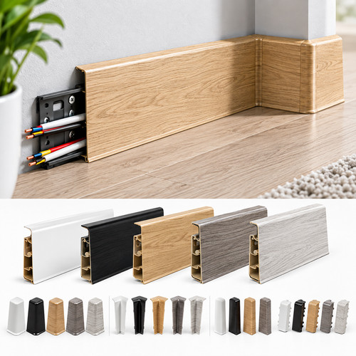 Pvc skirting board cable - board, 2.5m