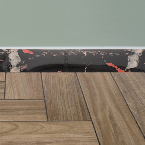 4pcs black pvc skirting - black, board