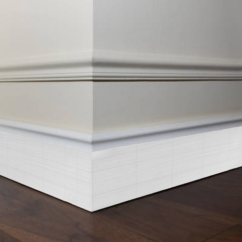 White pvc flexible skirting - white,